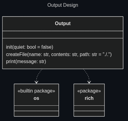 Output Design